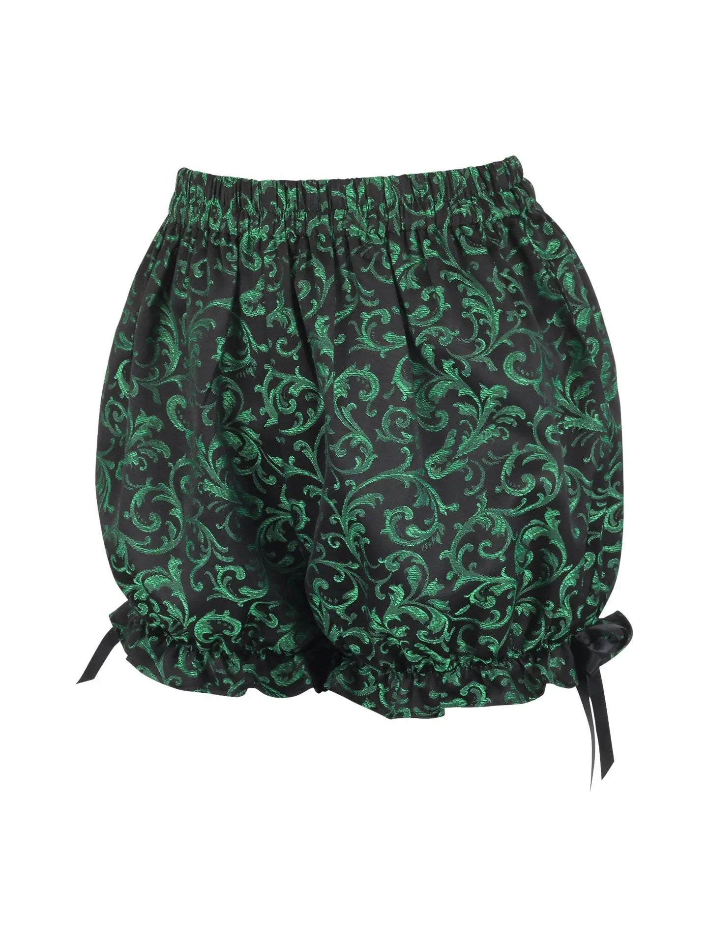 Green & Black Brocade Bloomers