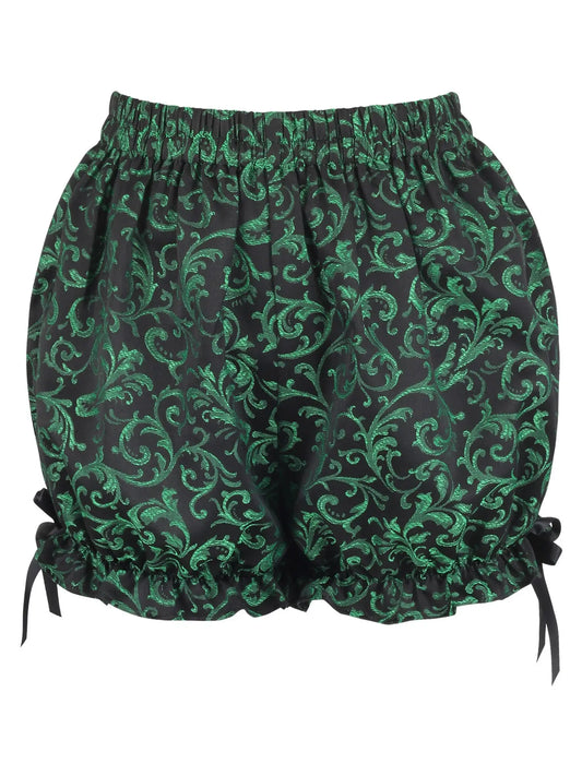 Green & Black Brocade Bloomers