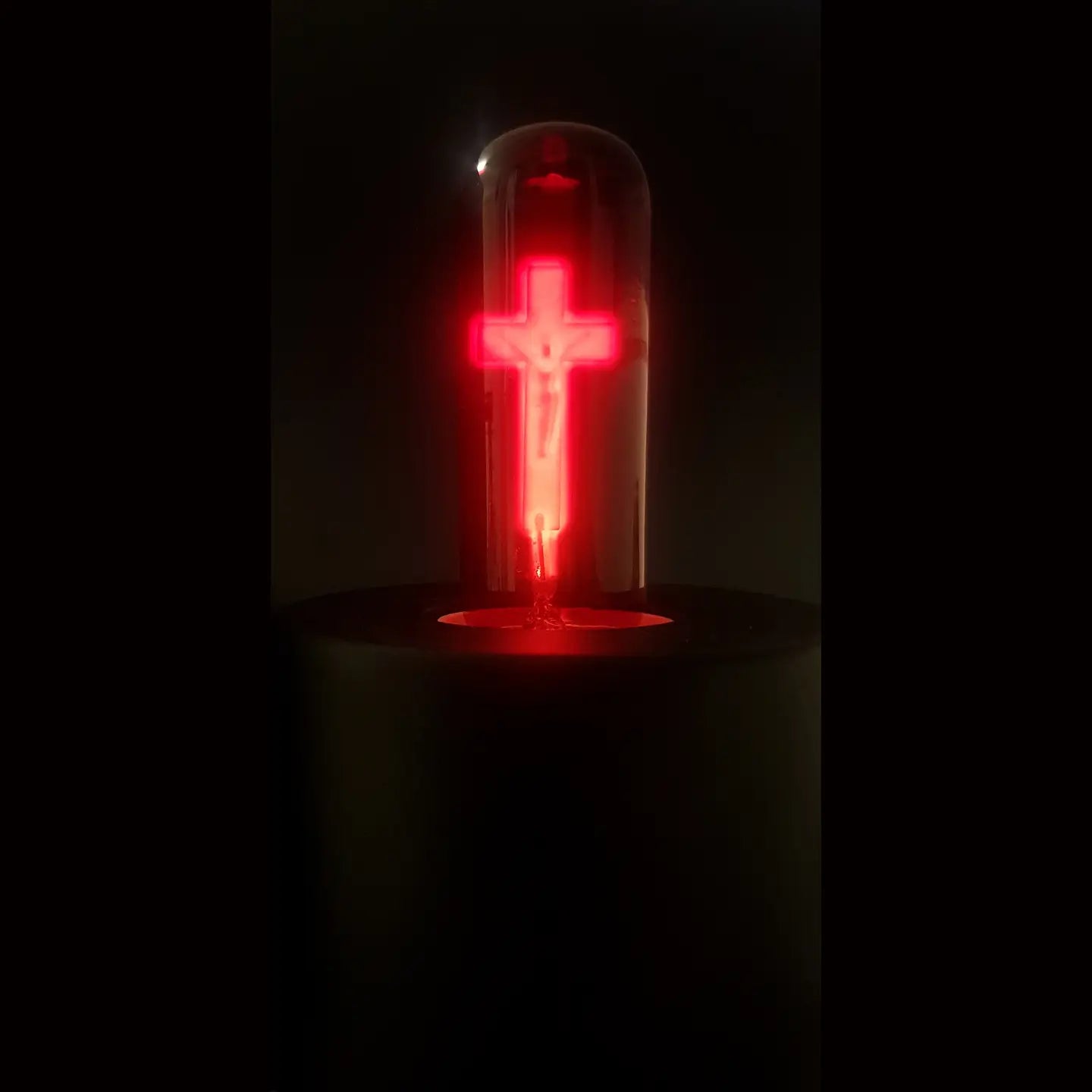 Red Crucifix & Red Cross Neon Light Bulbs