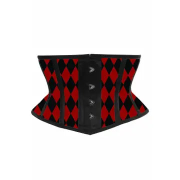 Black & Red Diamond Waist Cincher image 0