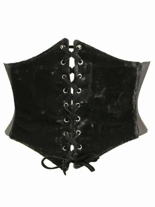 Black Velvet Corset Belt Cincher