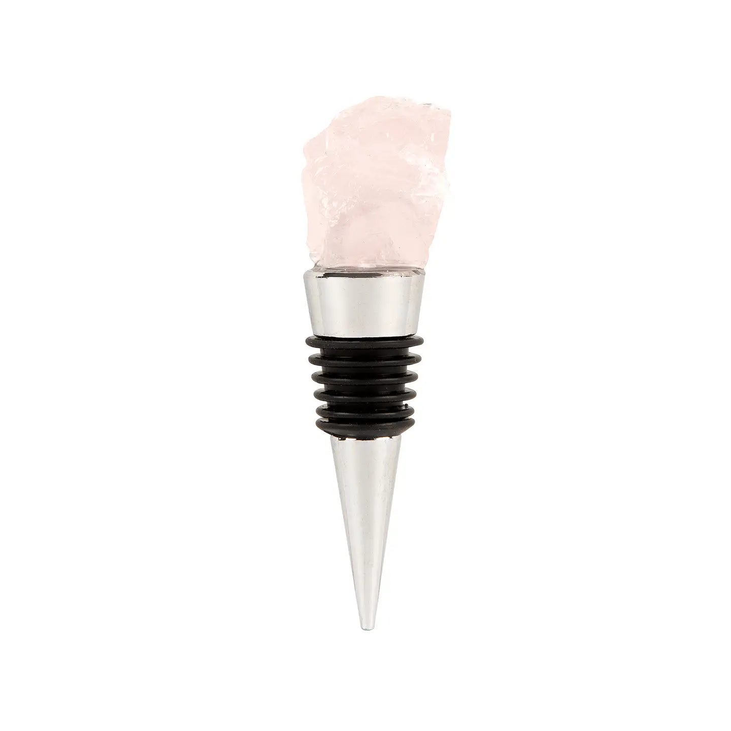 Raw Crystal Wine Stopper - Rose Quartz or Amethyst