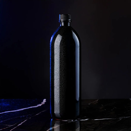 Black Violet 1L Glass Drink Bottle