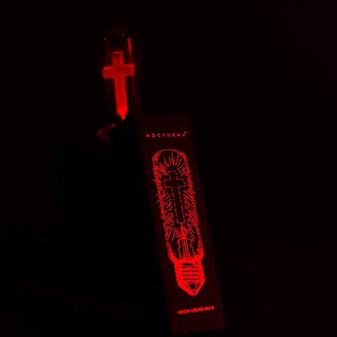Red Crucifix & Red Cross Neon Light Bulbs